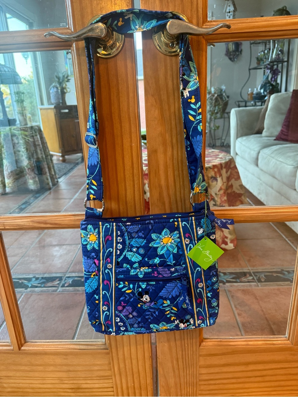 Vera Bradley Disney Blue Floral Crossbody Bag